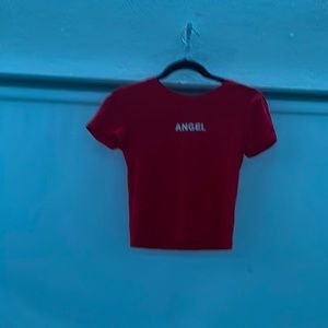 Red angel girl shirt
